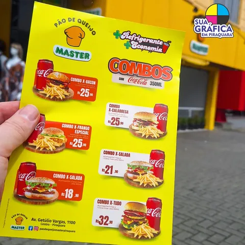 Panfleto Pão de Queijo Piraquara